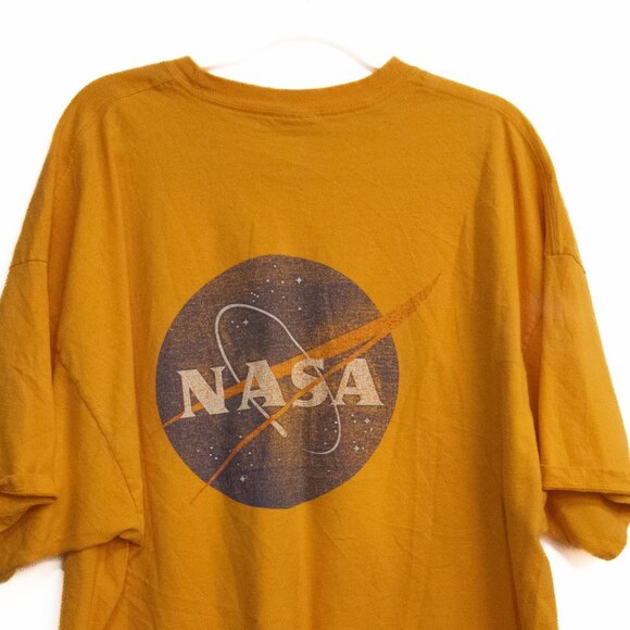Vintage NASA T-Shirt MSEC & CFC Logos Mustard Yellow Size 3XL - Picture 8 of 8
